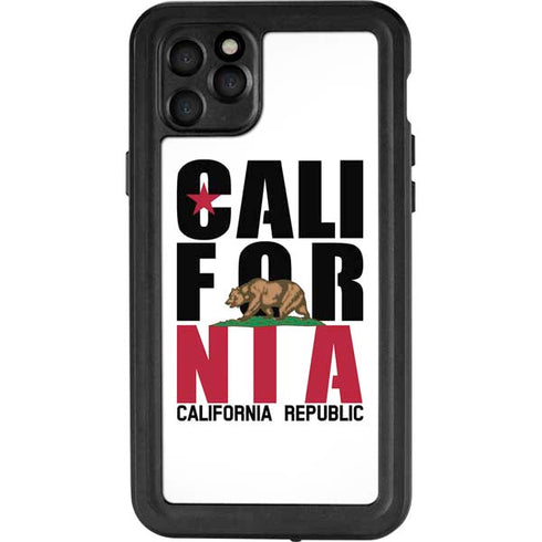 California White Block iPhone 11 Pro Max Waterproof Case