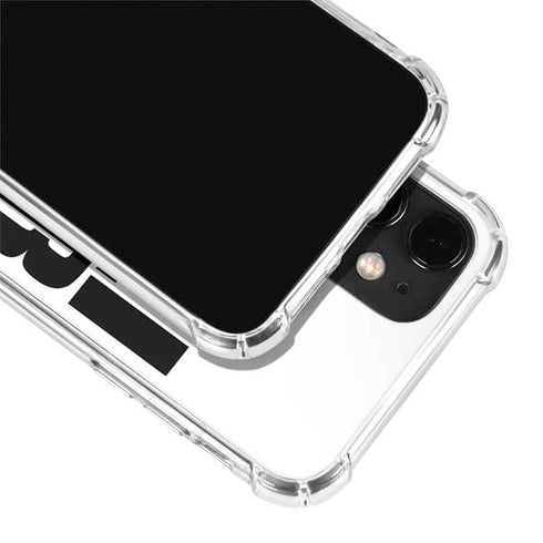 California White Block iPhone 12 Clear Case