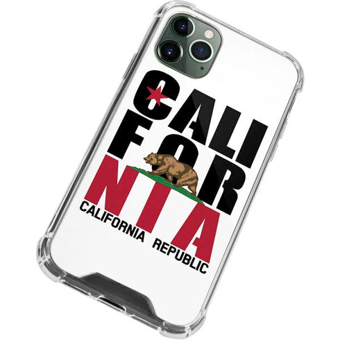 California White Block iPhone 12 Pro Clear Case