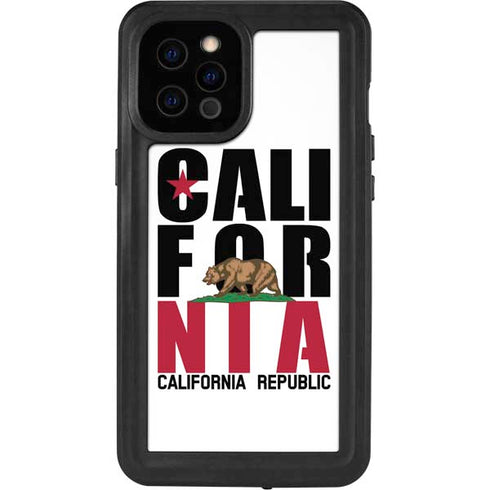 California White Block iPhone 12 Pro Max Waterproof Case