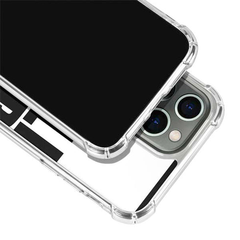California White Block iPhone 13 Pro Clear Case