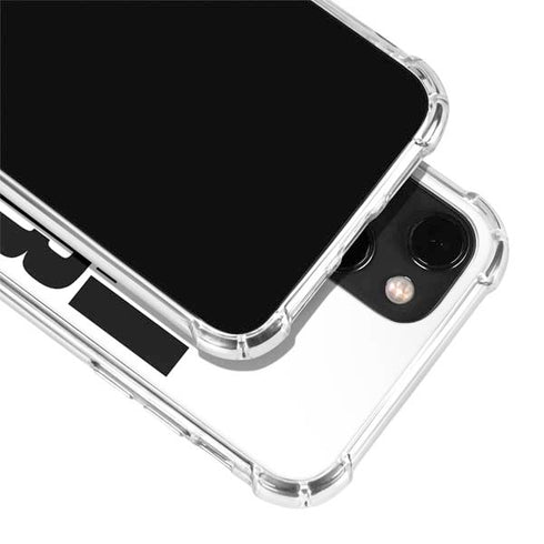 California White Block iPhone 14 Plus Clear Case