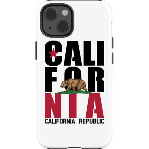 California White Block iPhone 15 Impact Case