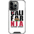 California White Block iPhone 14 Pro Clear Case