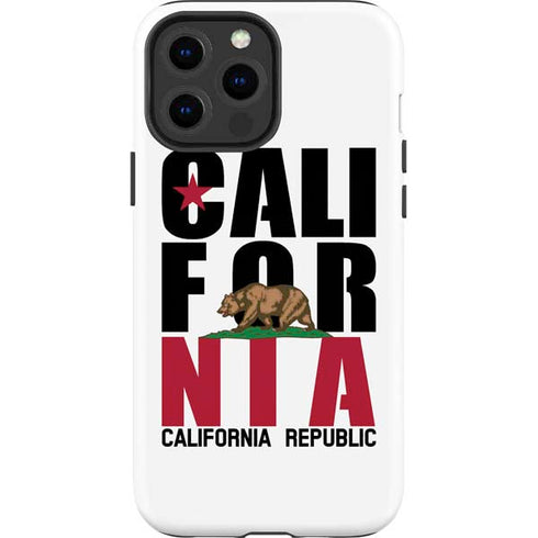 California White Block iPhone 15 Pro Max Impact Case