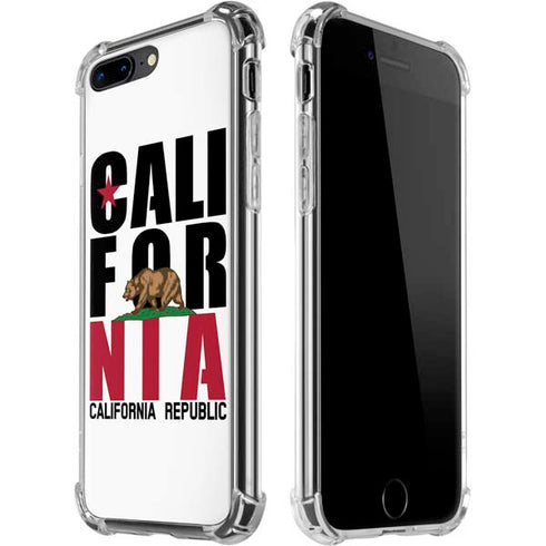 California White Block iPhone 7/8 Plus Clear Case