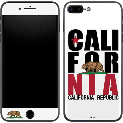 California White Block iPhone 8 Plus Skin
