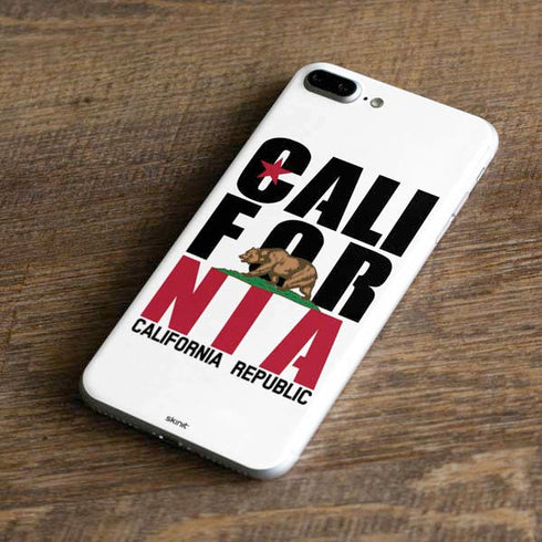 California White Block iPhone 8 Plus Skin