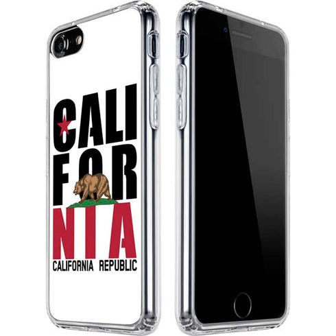 California White Block iPhone SE (2nd & 3rd Gen) Clear Case