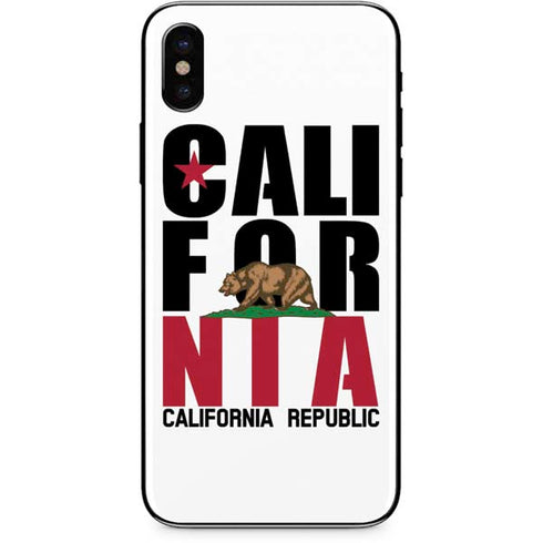 California White Block iPhone X Skin