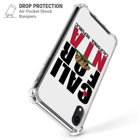 California White Block iPhone XR Clear Case
