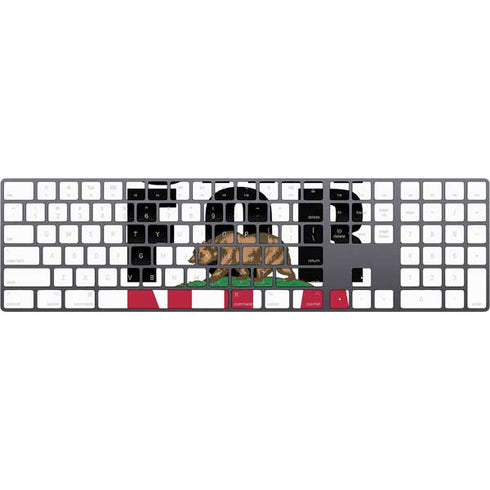 California White Block Magic Keyboard with Numeric Keypad Skin