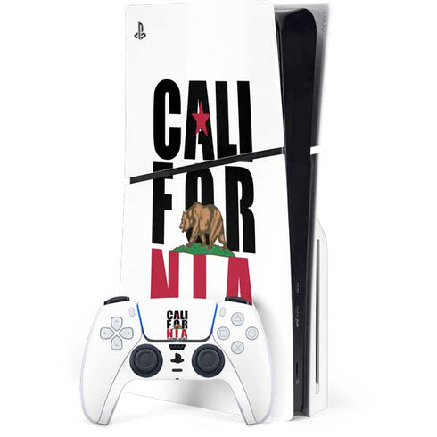 California White Block PS5 Slim Disk Bundle Skin