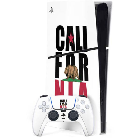 California White Block PS5 Slim Digital Edition Bundle Skin