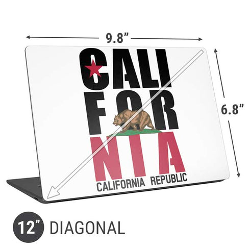 California White Block Universal Laptop 12in (9.8 x 6.8in) Skin