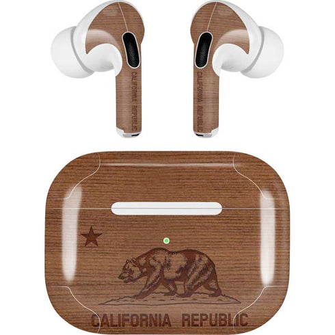 California Wood Flag AirPods Pro 2nd Gen Skin