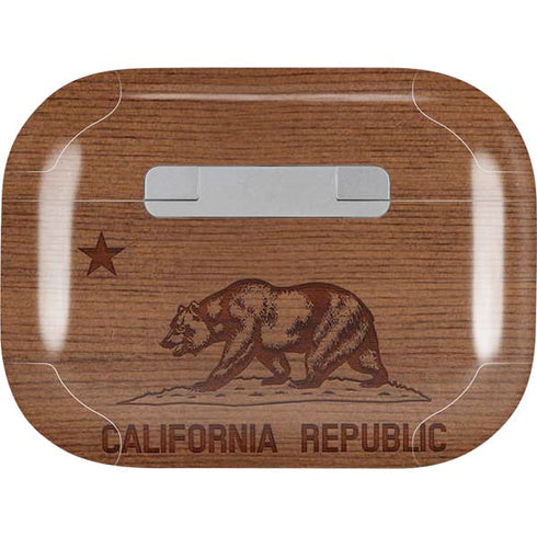 California Wood Flag AirPods Pro 2nd Gen Skin