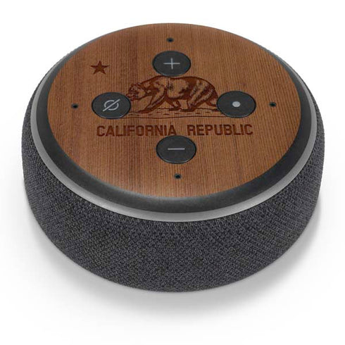 California Wood Flag Amazon Echo Dot Skin
