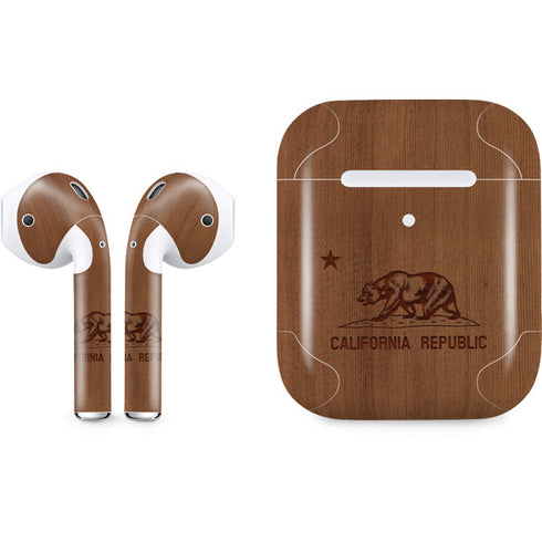 California Wood Flag Apple AirPods 2 Skin