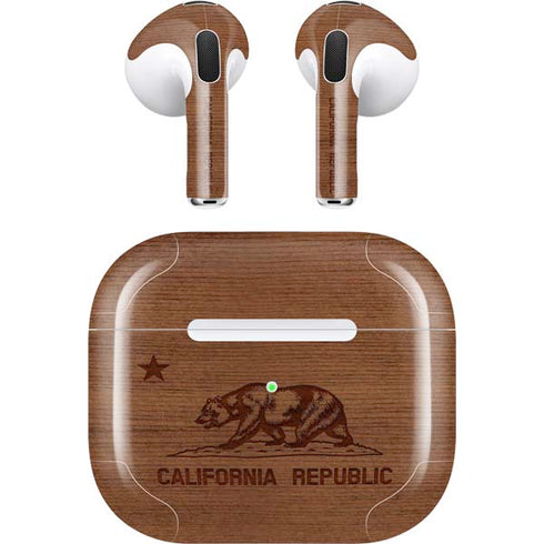 California Wood Flag Apple AirPods (3rd Gen 2021) Skin