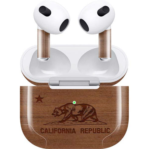California Wood Flag Apple AirPods (3rd Gen 2021) Skin