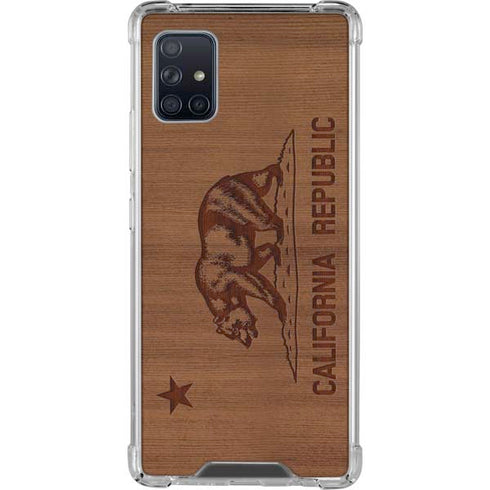 California Wood Flag Galaxy A51 5G Clear Case