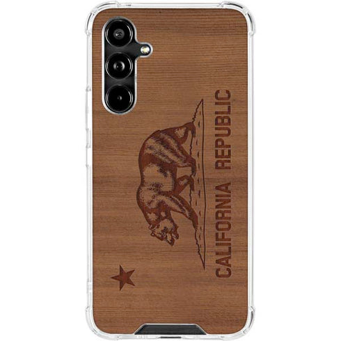 California Wood Flag Galaxy A54 5G Clear Case