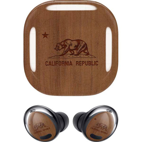 California Wood Flag Galaxy Buds Pro Skin