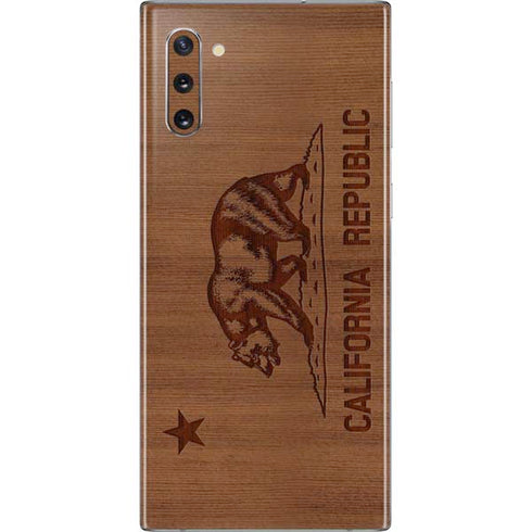 California Wood Flag Galaxy Note 10 Skin