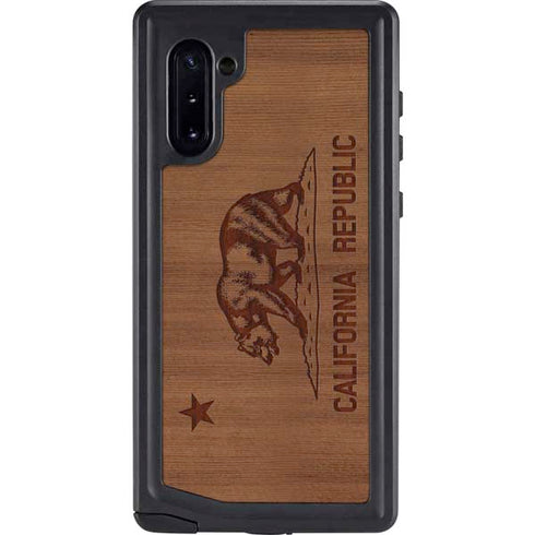 California Wood Flag Galaxy Note 10 Waterproof Case