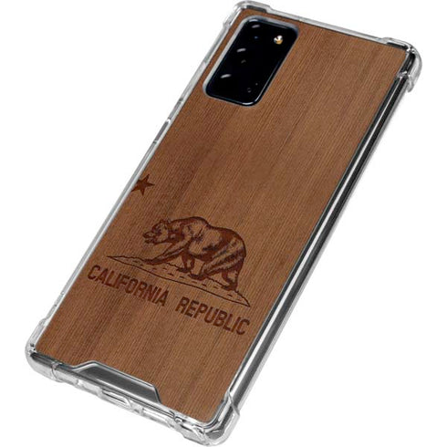 California Wood Flag Galaxy Note20 5G Clear Case
