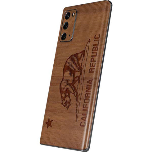 California Wood Flag Galaxy Note20 5G Skin