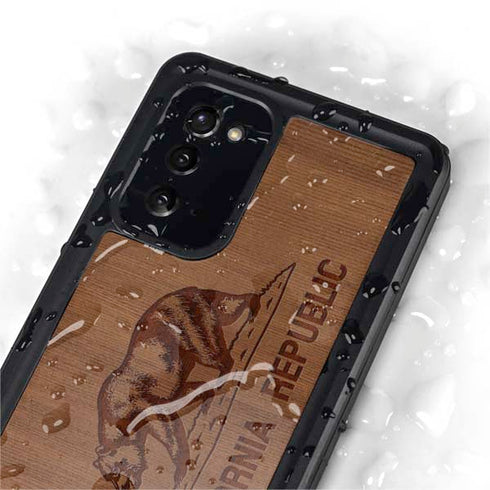 California Wood Flag Galaxy Note20 5G Waterproof Case