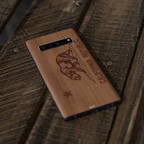 California Wood Flag Galaxy S10 Skin