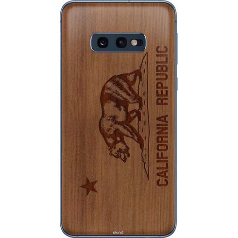 California Wood Flag Galaxy S10e Skin