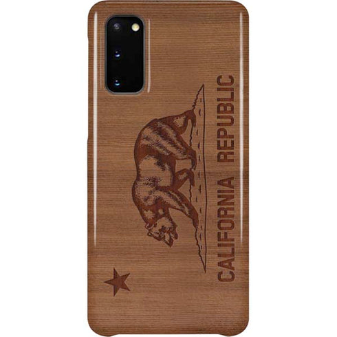 California Wood Flag Galaxy S20 Lite Case