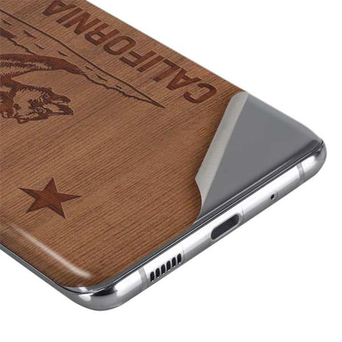 California Wood Flag Galaxy S20 Plus Skin