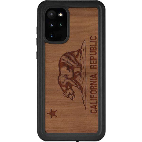 California Wood Flag Galaxy S20 Plus Waterproof Case