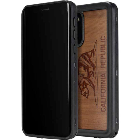 California Wood Flag Galaxy S20 Plus Waterproof Case