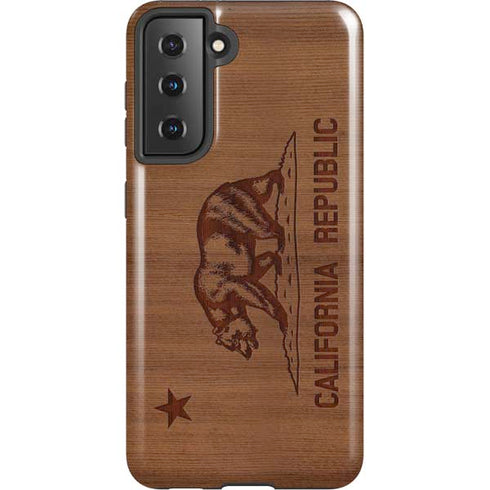 California Wood Flag Galaxy S21 5G Pro Case