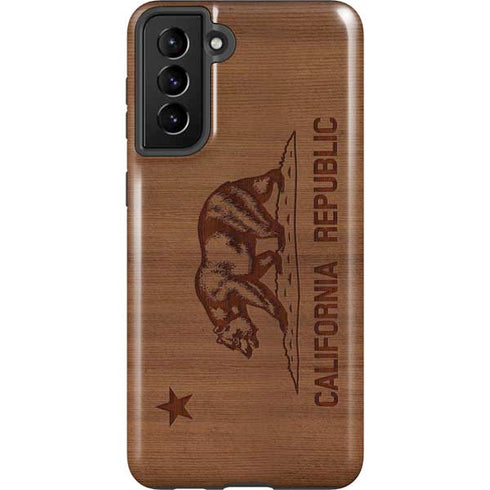 California Wood Flag Galaxy S21 Plus 5G Pro Case