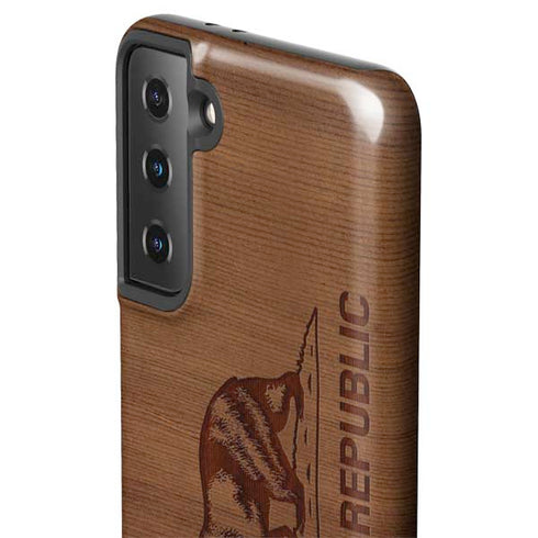 California Wood Flag Galaxy S21 Plus 5G Pro Case