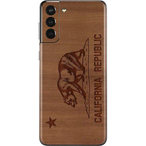 California Wood Flag Galaxy S21 Plus 5G Skin