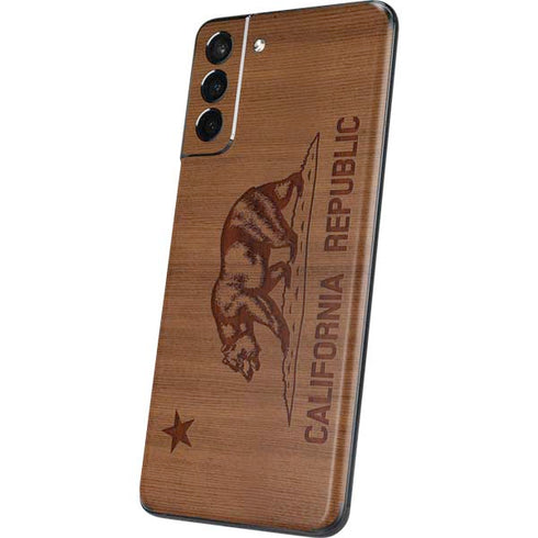 California Wood Flag Galaxy S21 Plus 5G Skin