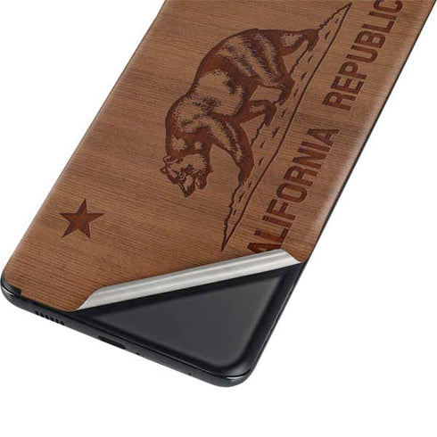 California Wood Flag Galaxy S21 Plus 5G Skin