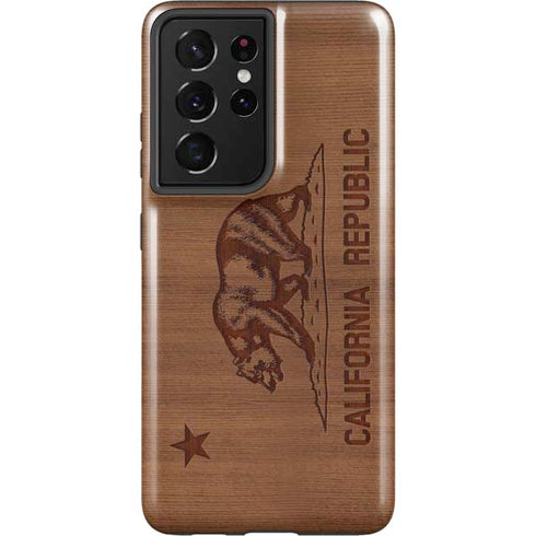 California Wood Flag Galaxy S21 Ultra 5G Pro Case