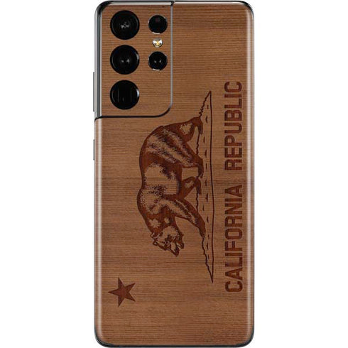 California Wood Flag Galaxy S21 Ultra 5G Skin