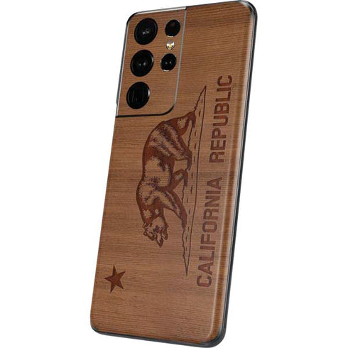California Wood Flag Galaxy S21 Ultra 5G Skin