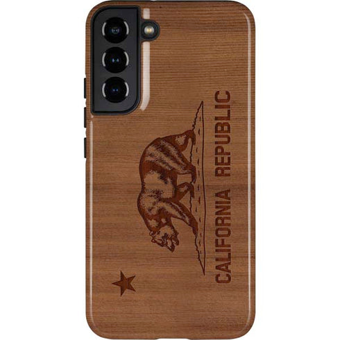 California Wood Flag Galaxy S22 Plus Pro Case