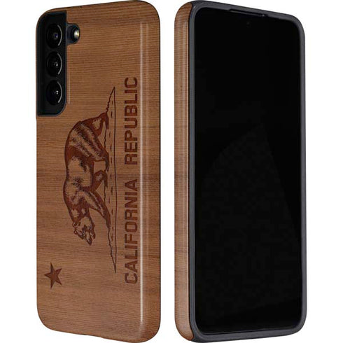 California Wood Flag Galaxy S22 Plus Pro Case